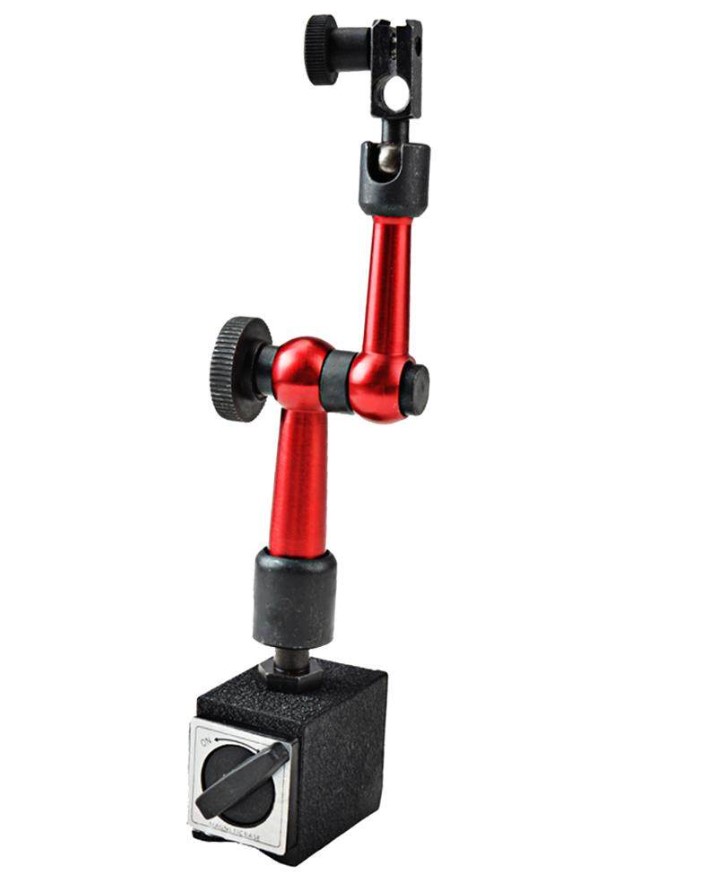 Mini Dial Stand – Compact Magnetic Base Dial Indicator Holder 50mm Height, Fine Adjustment Clamp | Steel Construction, Precision Machinist Compatible | UAE Small Parts Measuring Station Essential